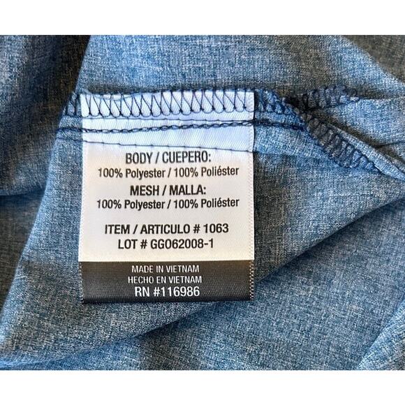 Game Guard Shirt Mens XL Blue Western Resistol Cowboy Fishing Pearl Snap Button - Picture 7 of 11